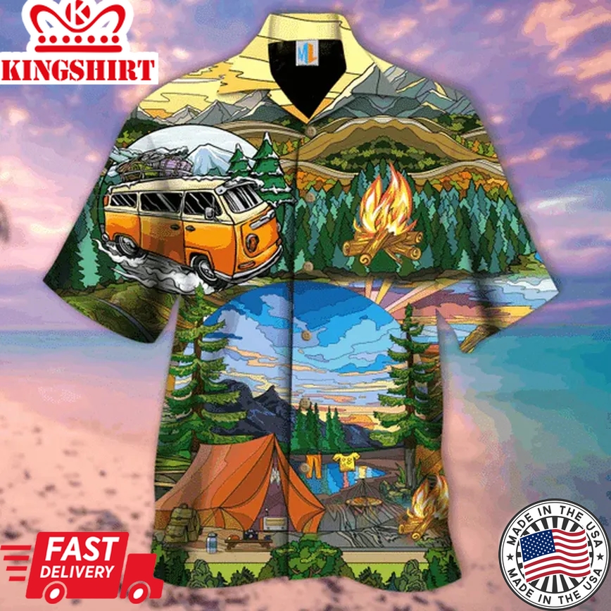 Life Is Best When You'Re Camping Trendy Hawaiian Shirt