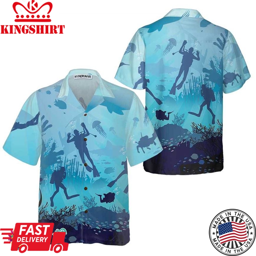 Life Is Diving Hawaiian Shirt, Scuba Diving Shirt For Men, Cool Gift For Scuba Diver