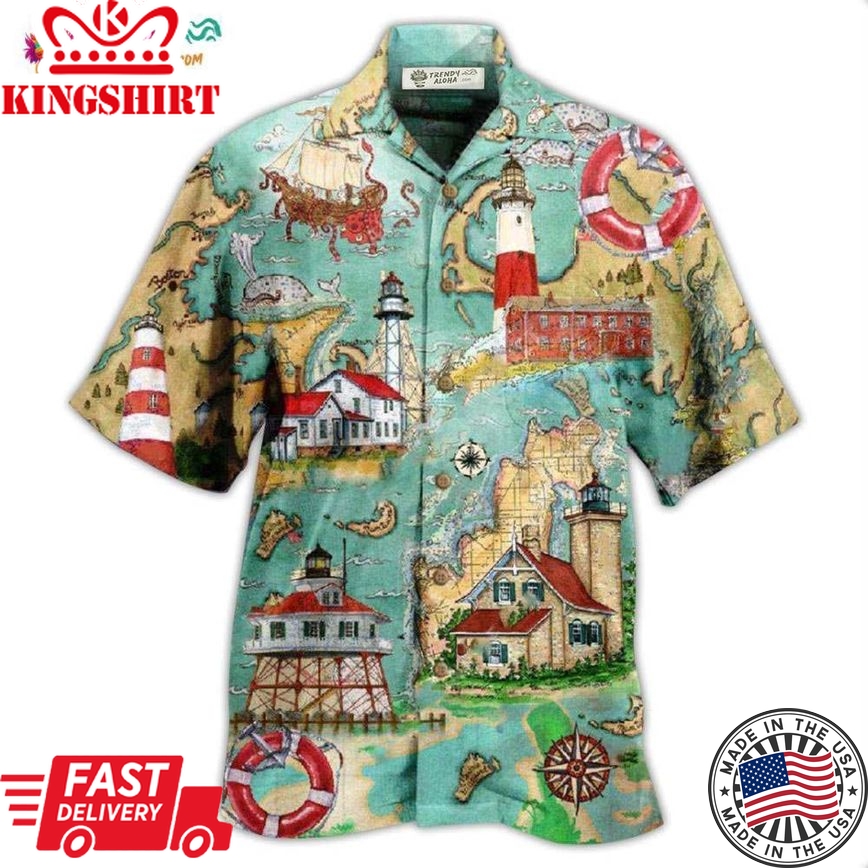 Lighthouse Guide Me Around The World Hawaiian Shirt