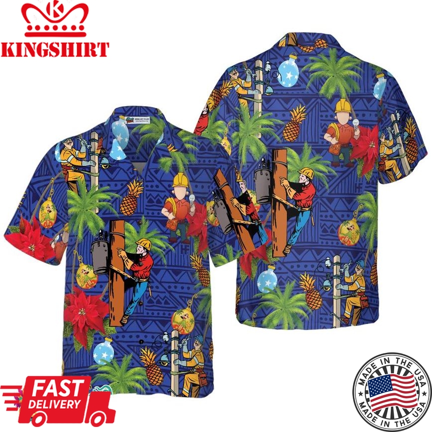 Lineman Proud Hawaiian Shirt