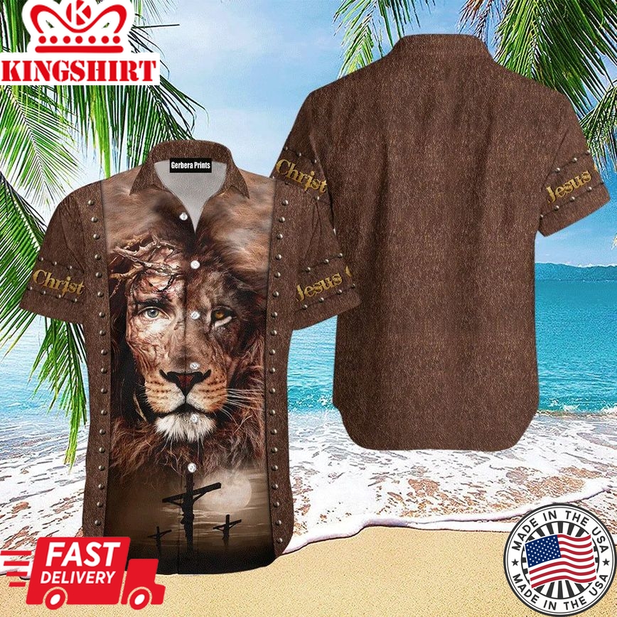 Lion Jesus Aloha Hawaiian Shirts For Men And For Women