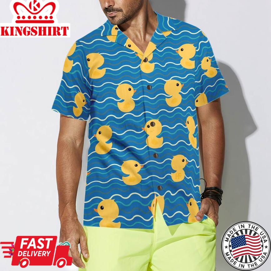 Little Ducks On The Water Hawaiian Shirt