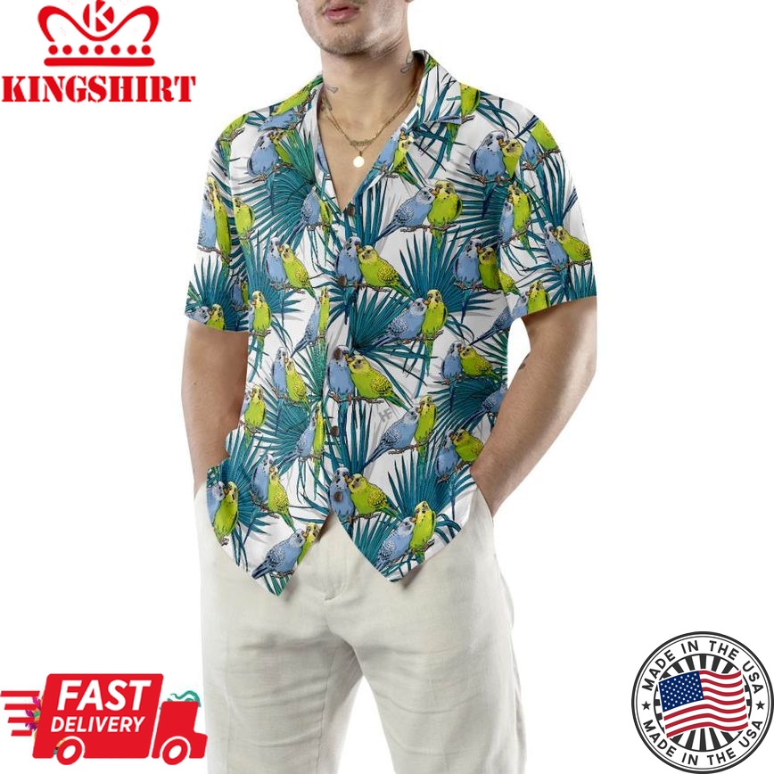 Little Green Parrot Shirt For Men Hawaiian Shirt