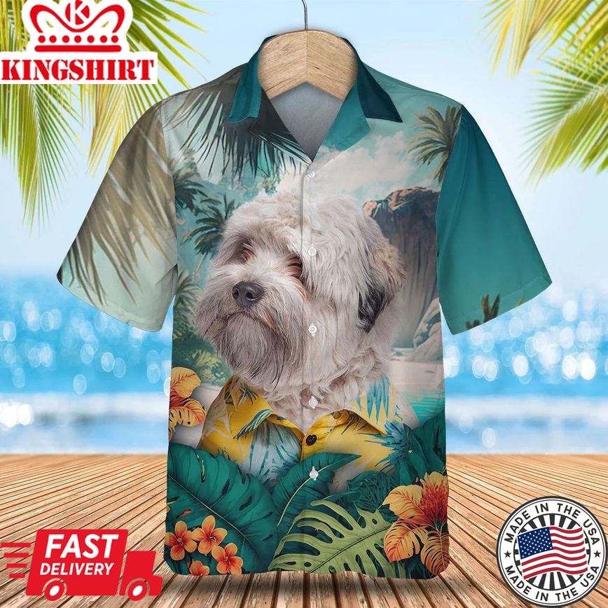 Little Lion Dog - 3D Tropical Trendy Hawaiian Shirt