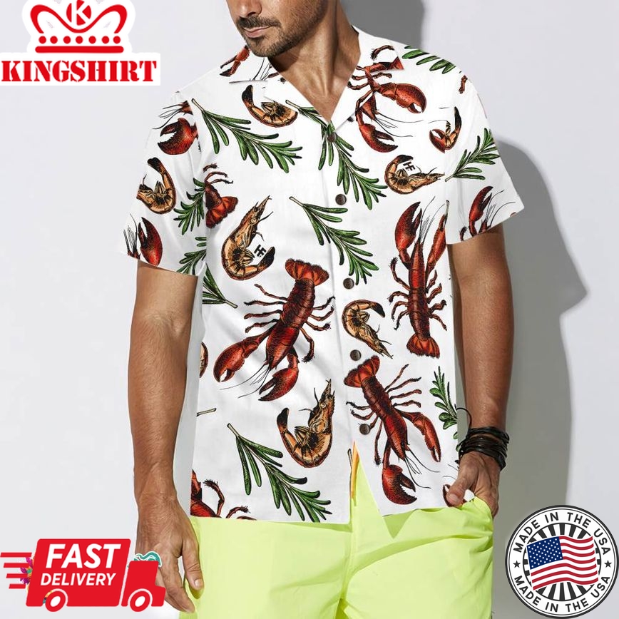 Lobster Seamless Pattern Hawaiian Shirt