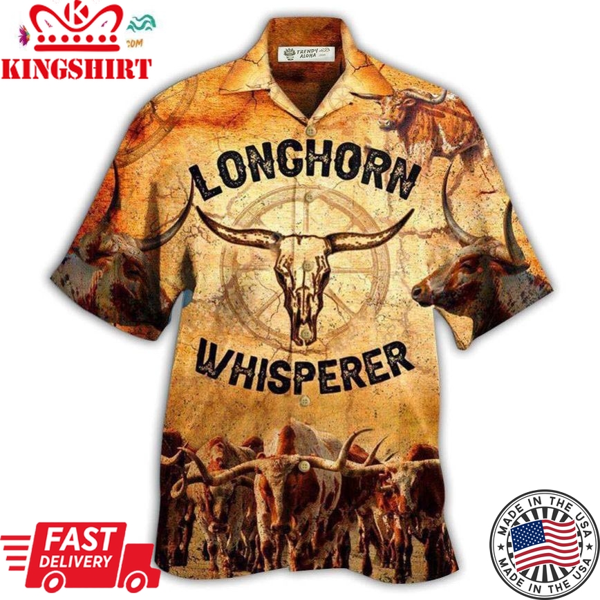 Longhorn Animals Longhorn Whisperer Hawaiian Shirt