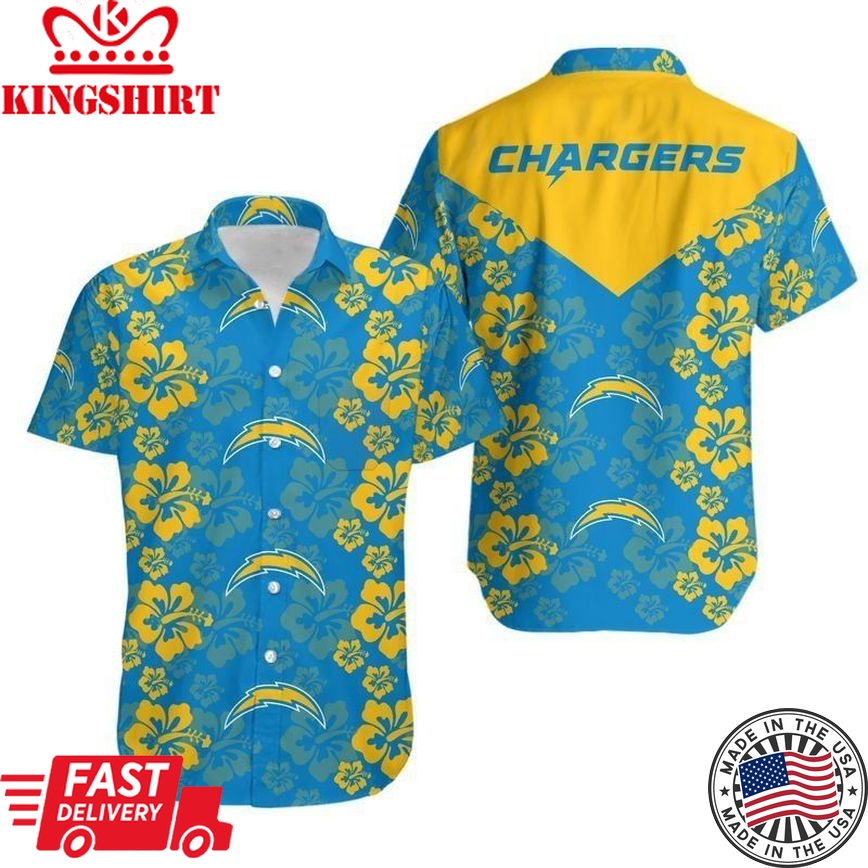 Los Angeles Chargers Flowers Hawaii Shirt And Shorts Summer Collection