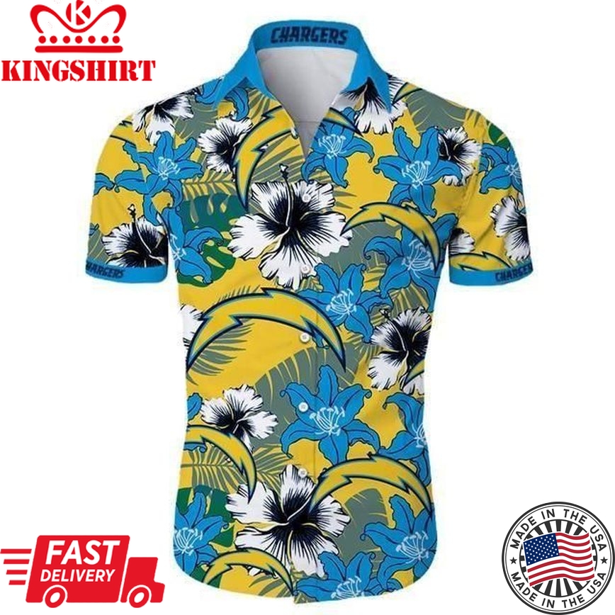 Los Angeles Chargers Hawaiian Aloha Shirt Best Gift For Fans