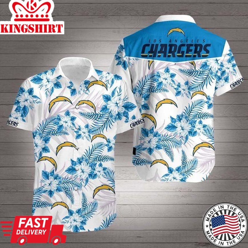 Los Angeles Chargers Hawaiian Aloha Shirt For Big Fans