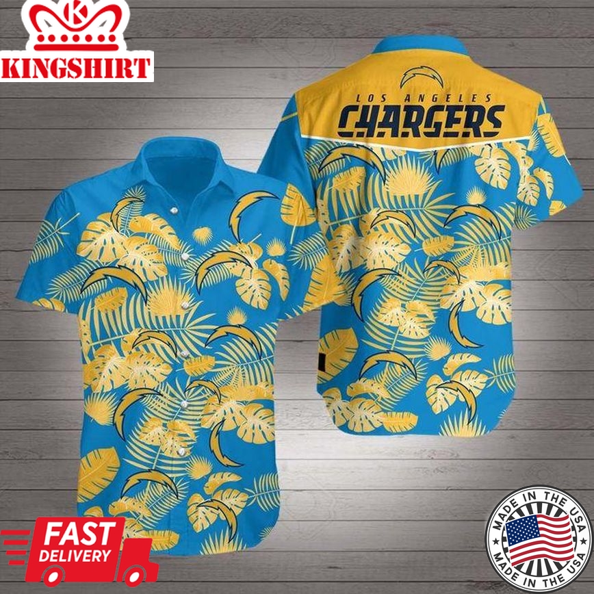 Los Angeles Chargers Hawaiian Aloha Shirt For Sale