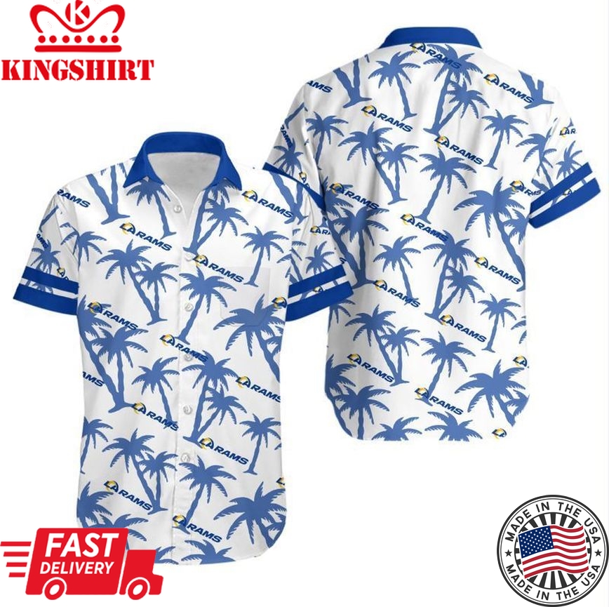 Los Angeles Rams Coconut Tree NFL Gift For Fan Hawaii Shirt And Shorts