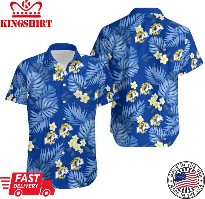 Los Angeles Rams NFL Gift For Fan Hawaii Shirt And Shorts Summer Collection