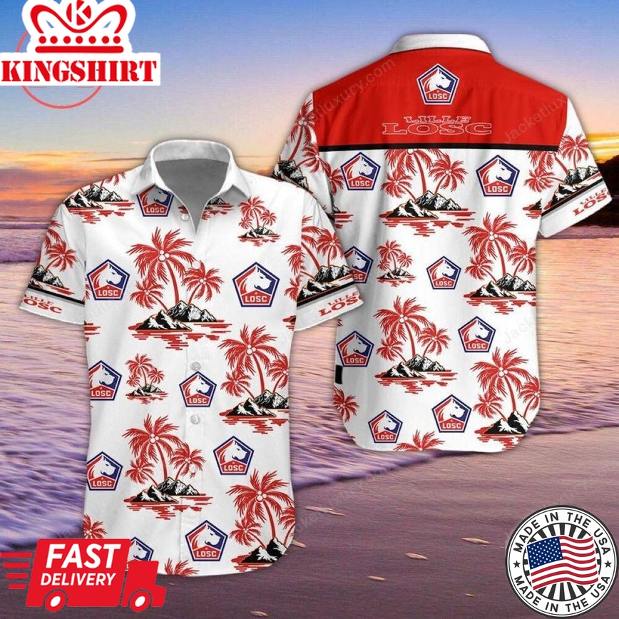 Losc Lille Coconut Tree Trendy Hawaiian Shirt Aloha Shirt