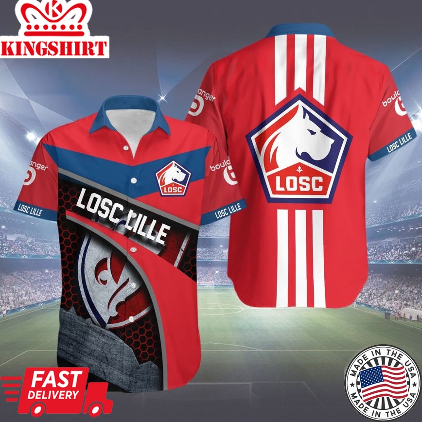 Losc Lille Special Style Trendy Hawaiian Shirt Aloha Shirt