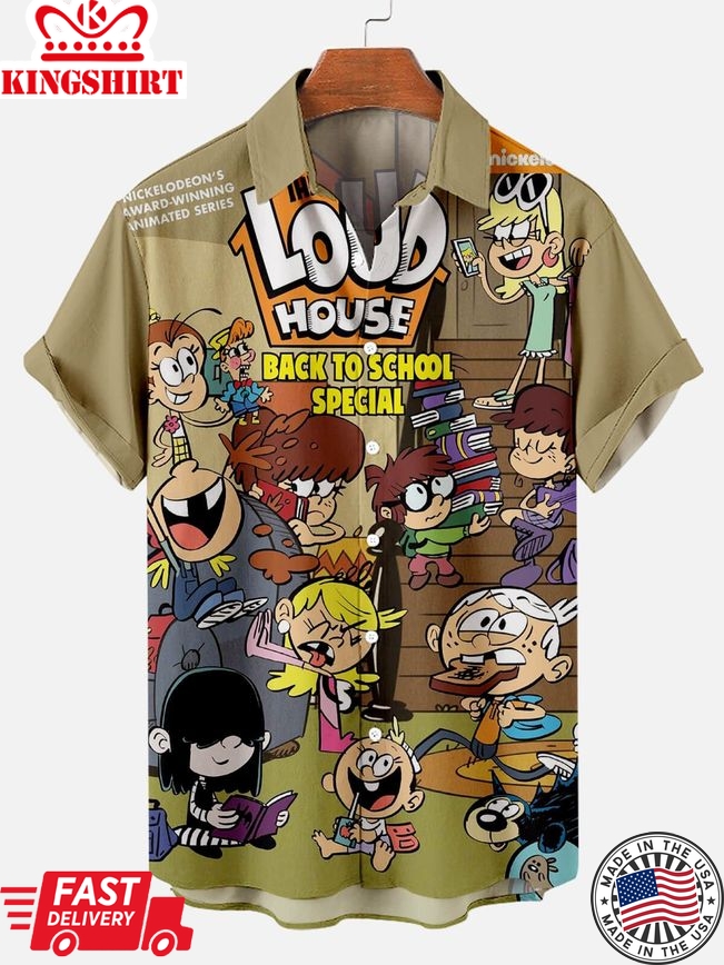 Loud House Men's Short Sleeve Aloha Hawaiian Shirt