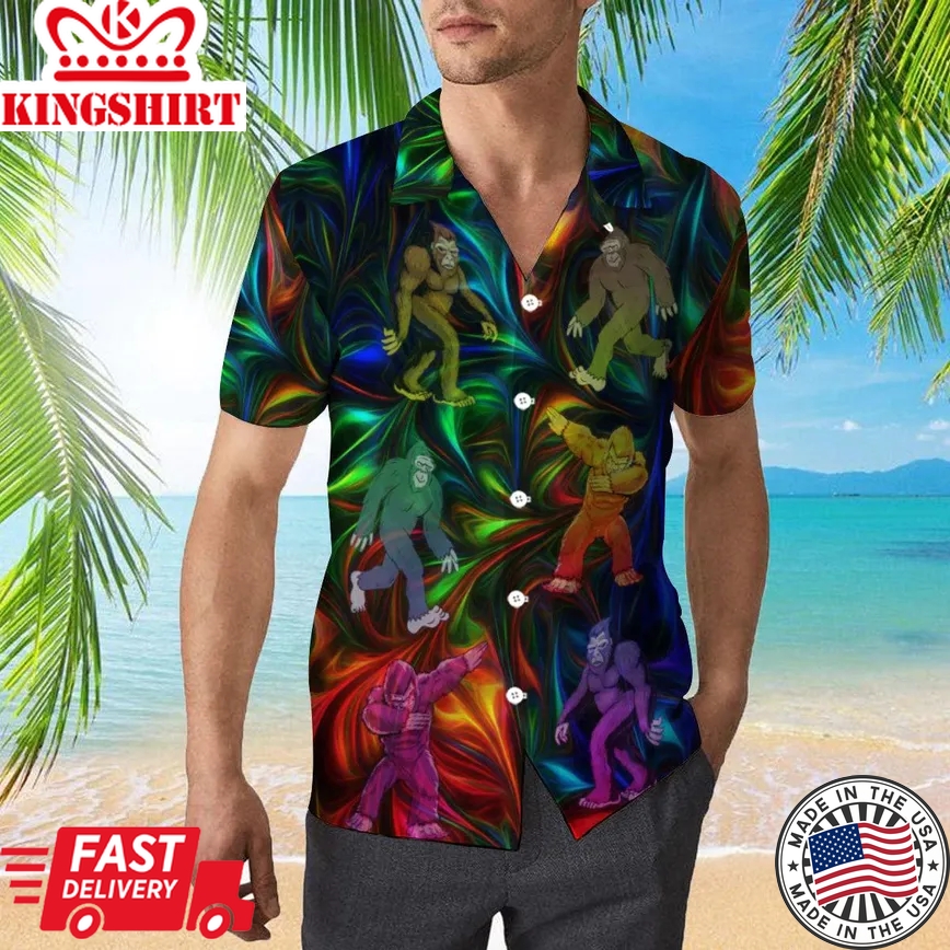 Love Bigfoot Trendy Hawaiian Shirt