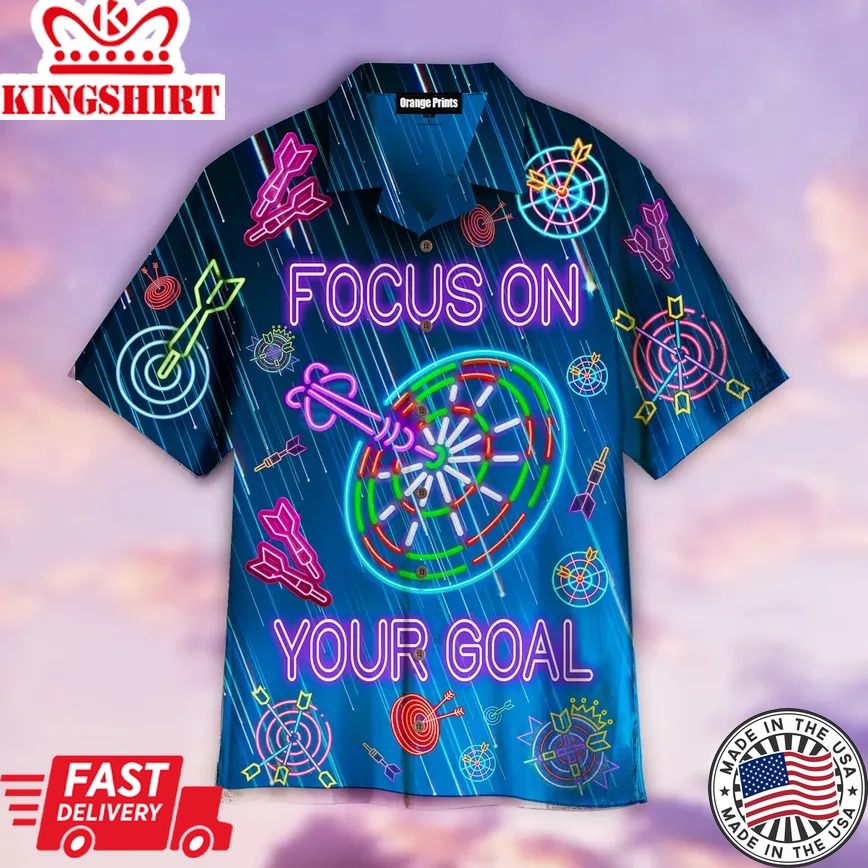 Love Darts Focus On Your Goal Trendy Hawaiian Shirt For