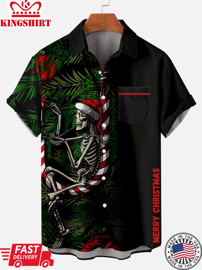 Love for Darkness: Hawaiian Shirt with Skull Love Darkness Design