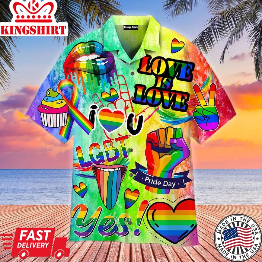 Love Is Love Lgbt Month Aloha Hawaiian Shirts For Men & For Women |