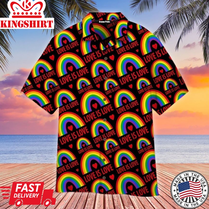 Love Is Love Lgbt Pride Aloha Hawaiian Shirts For Men & For Women |