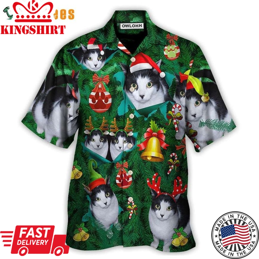 Lovely Cat Christmas, Xmas Trendy Hawaiian Shirts Perfect Gifts For Your Loved Ones