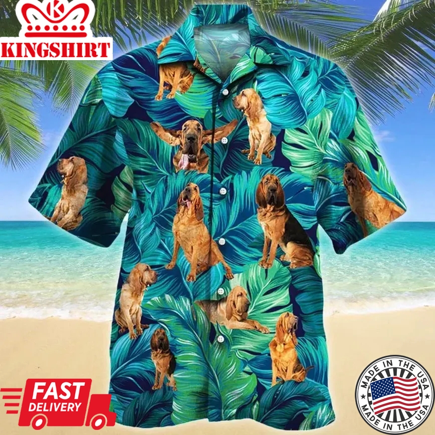 Loyal Bloodhound Dog Lovers Gift Idea Pattern Trendy Hawaiian Shirt