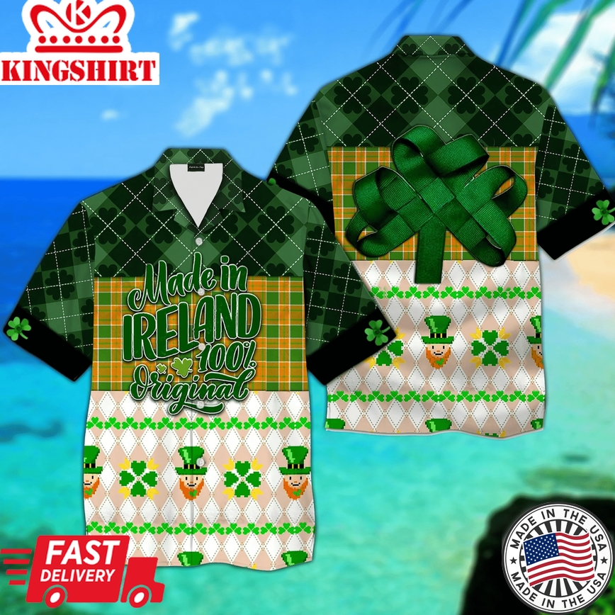 Luck of the Islands: Irish St. Theme Hawaiian Shirt