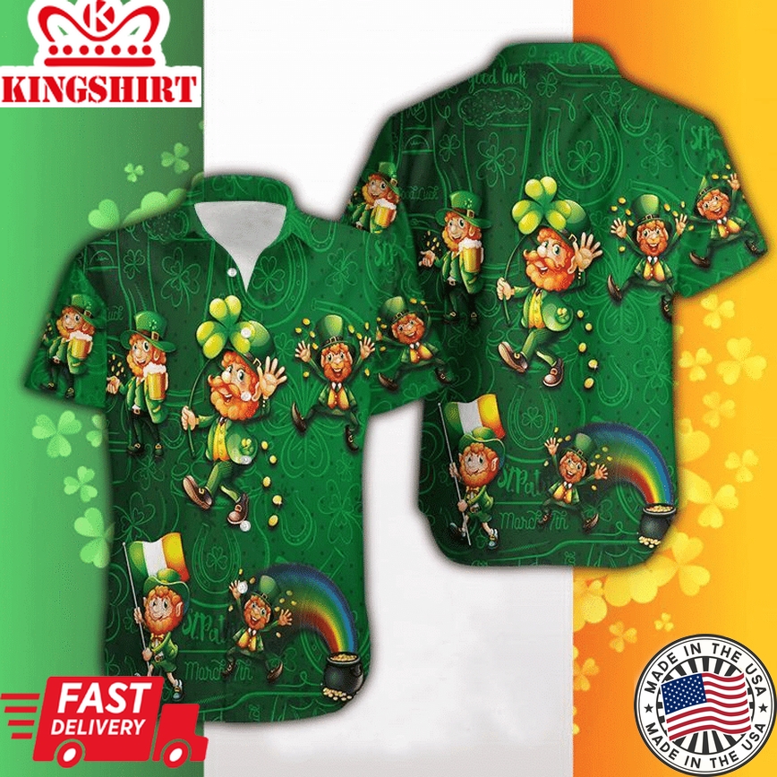 Luck of the Islands: Saint Patrick's Day Theme Hawaiian Shirt