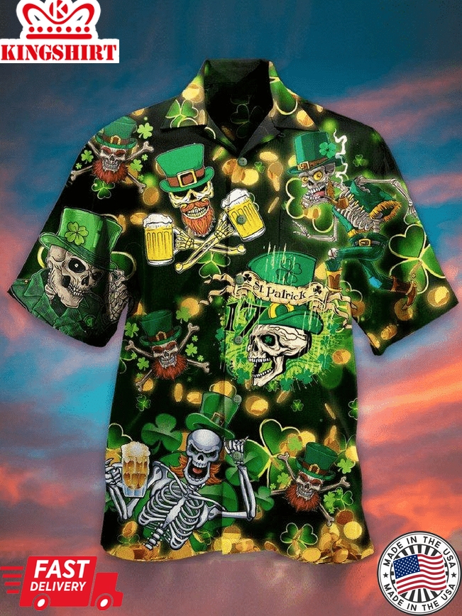 Luck of the Isles: St. Patrick's Day Hawaiian Shirt