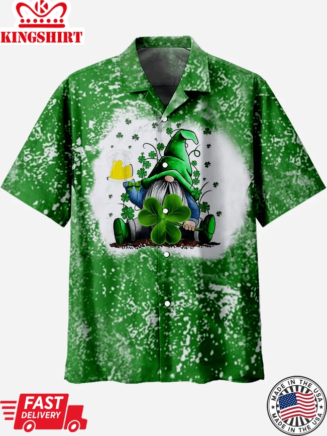 Lucky Clover & Skull Creative St. Patrick's Day Trendy Hawaiian Shirt