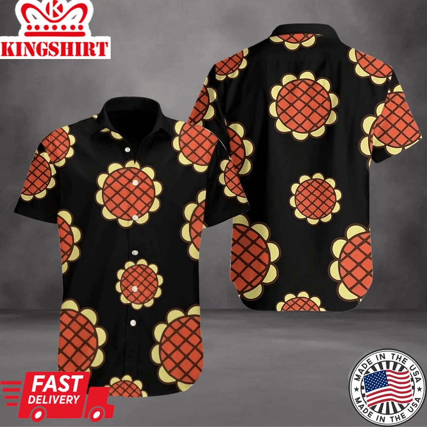 Luffy Dressrosa Sunflower Hawaiian Shirt