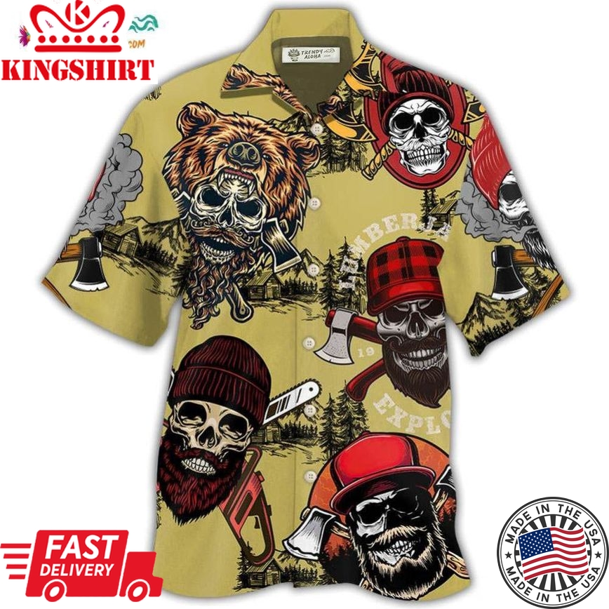 Lumberjack Skull Cool Style Hawaiian Shirt