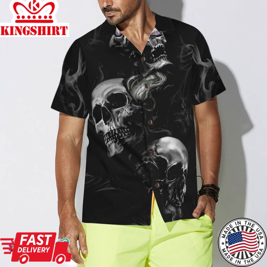 Luxury Skull Smoke Hawaiian Shirt