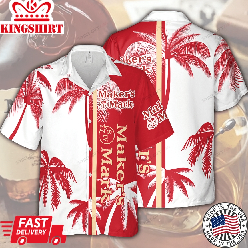 Makers Mark Custom Named Hawaiian Aloha Shirt