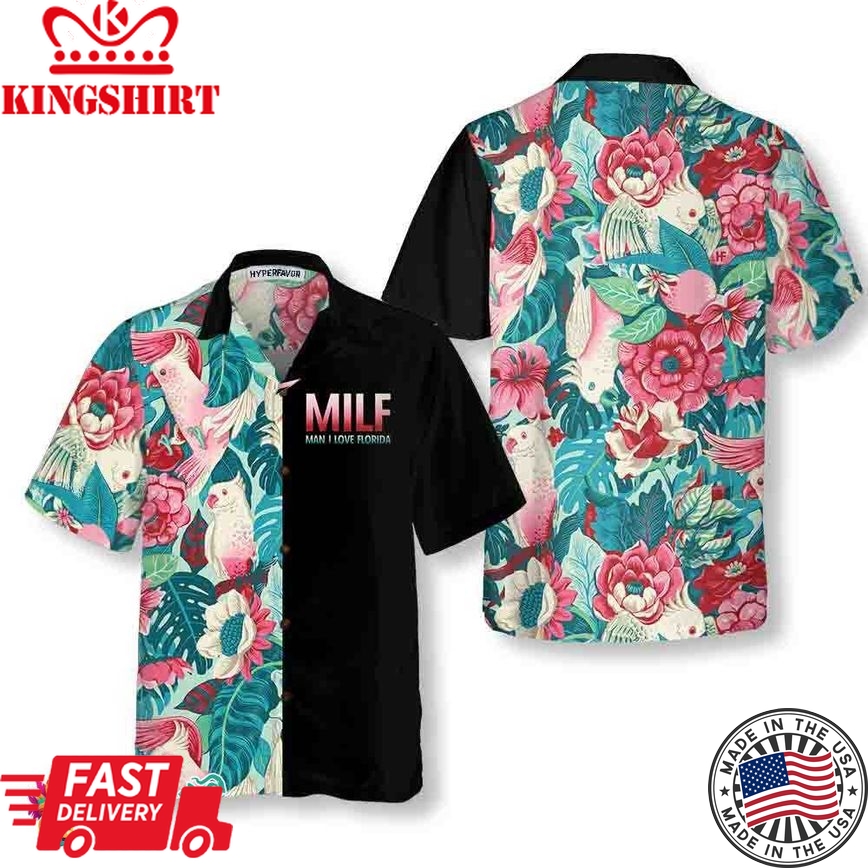 Man I Love Florida Hawaiian Shirt, Tropical Pattern Florida Shirt