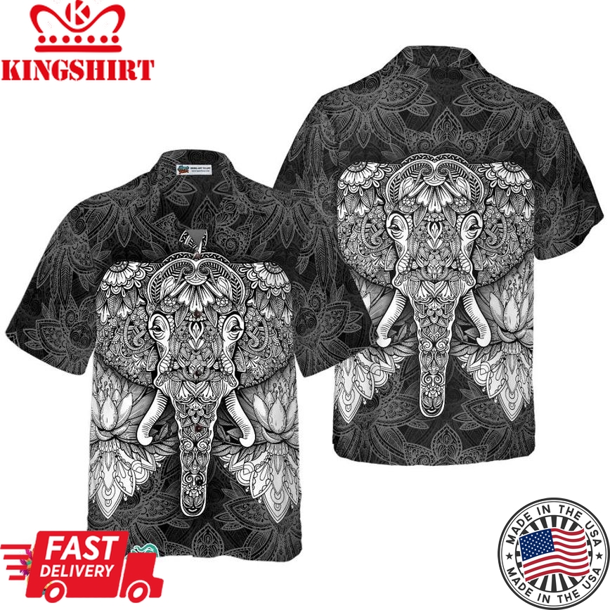 Mandala Elephant Hawaiian Shirt