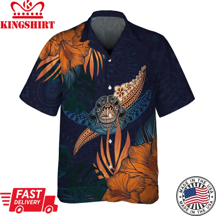 Mandala Turtle 3D Trendy Hawaiian Shirt Men's, Gift For Turtle Lovers