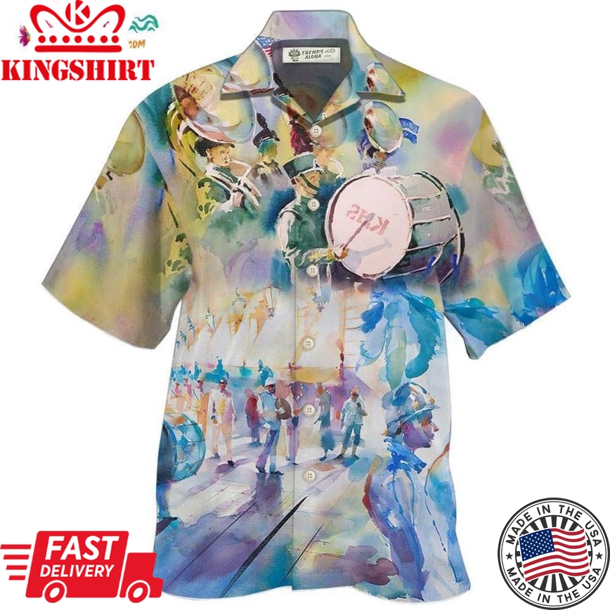 Marching Band Blur Art Style Hawaiian Shirt