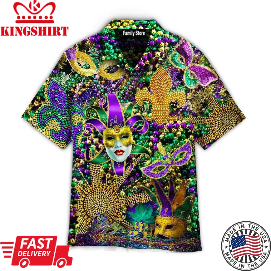 Mardi Gras Color Festival Hawaiian Shirts