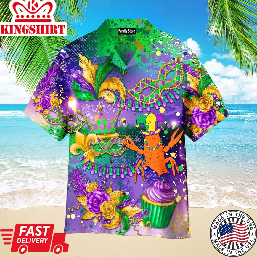 Mardi Gras I?M Just Here For The Crawfish Hawaiian Shirts