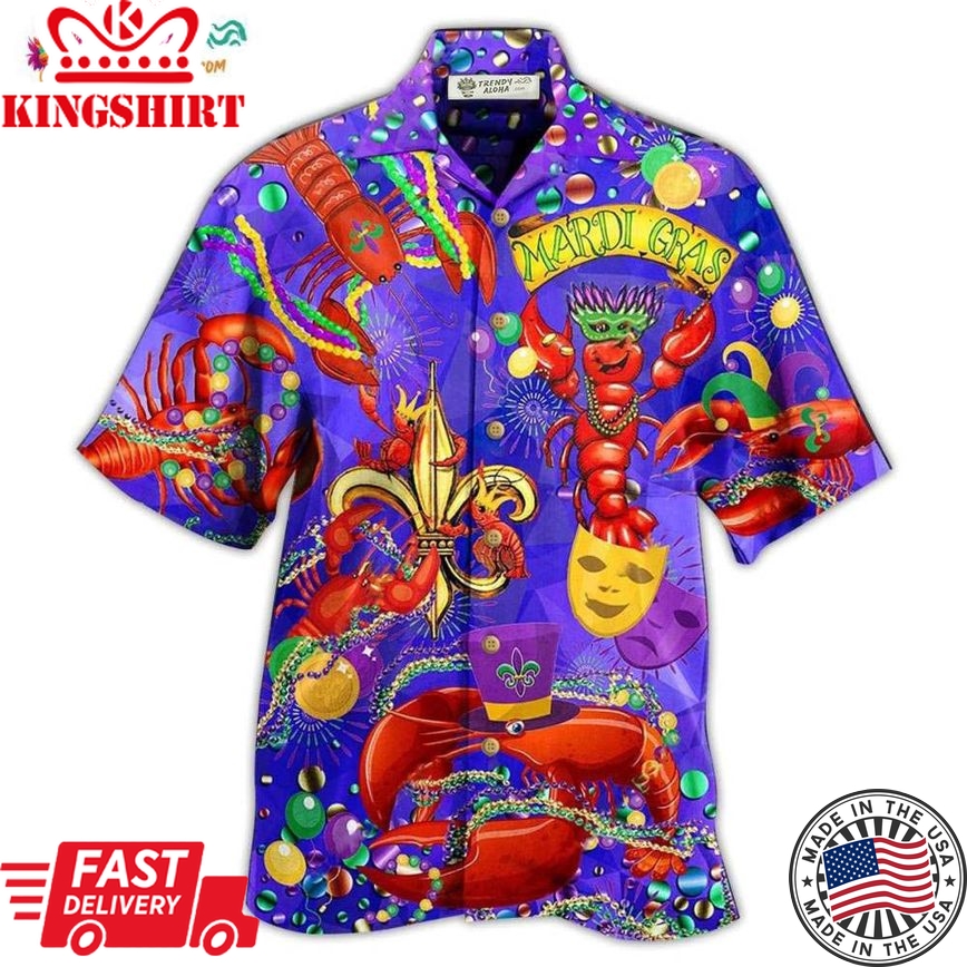 Mardi Gras Shrimp Love Animals Hawaiian Shirt