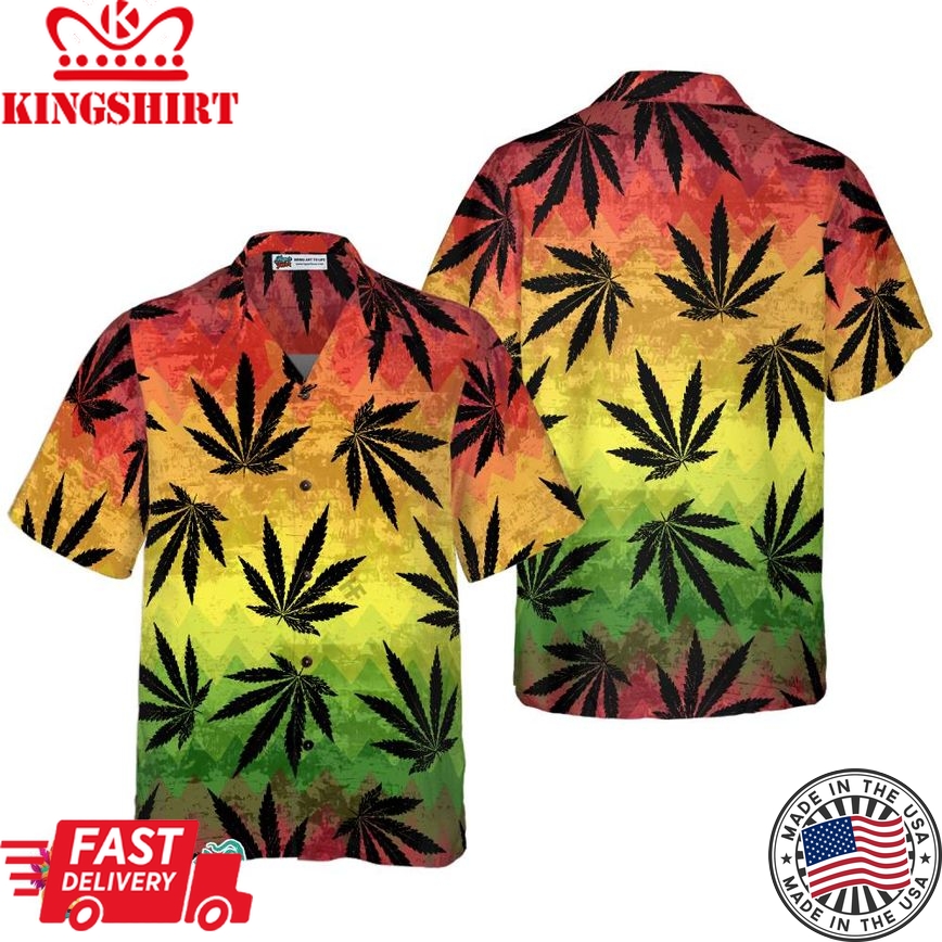 Marijuana Leaf Rasta Hawaiian Shirt