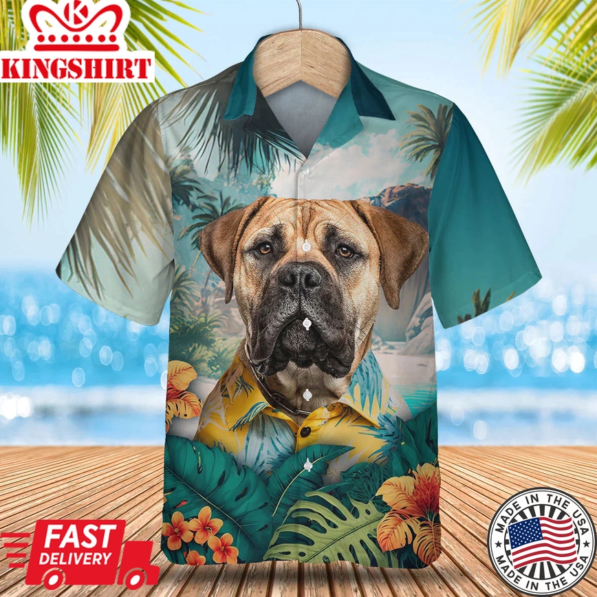 Mastiff Tropical Trendy Hawaiian Shirt, Dog Lover Trendy Hawaiian Shirt, Summer Gift For Men And Women