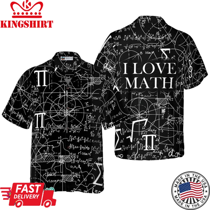 Math Lover Seamless Pattern Hawaiian Shirt