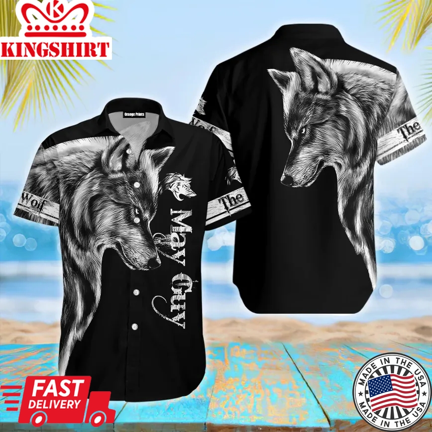 May Guy Wolf Trendy Hawaiian Shirt For