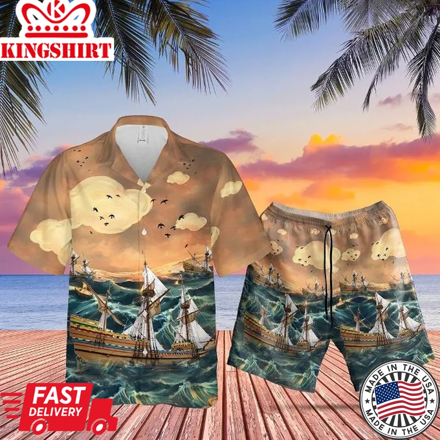 Mayflower Trendy Hawaiian Shirt Set Unisex