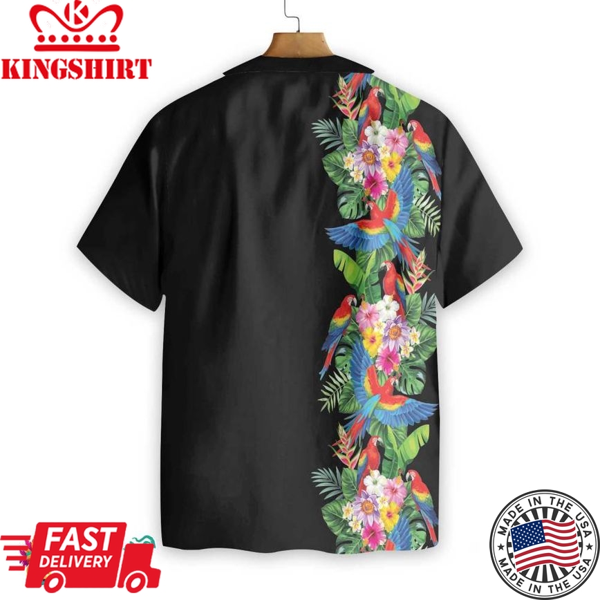 Men's Aloha Shirt Bird Of Paradise Hibiscus Hawaiian Shirt