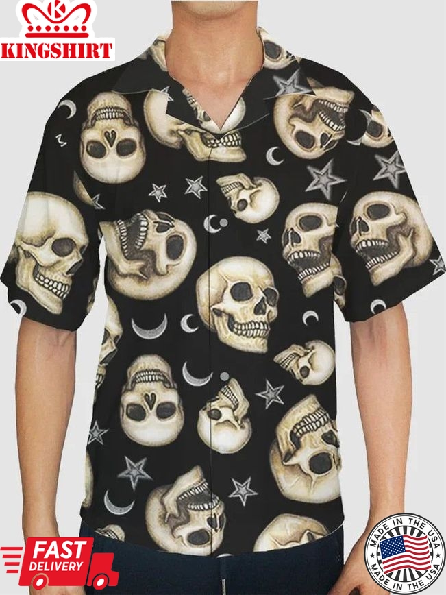 Men's Black Basic Printed Shirt