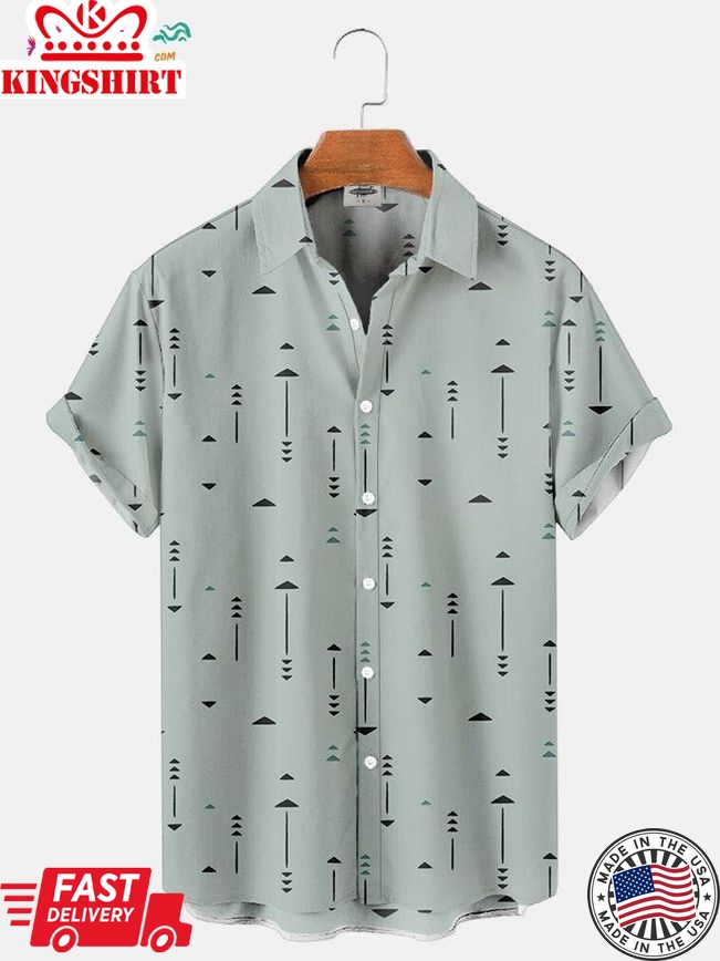 Men's Geometric Print Trending Hawaiian Shirts Shirts