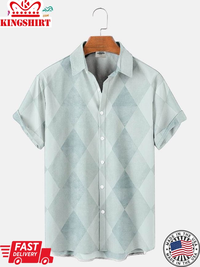 Men's Geometry Print Trending Hawaiian Shirts Shirt